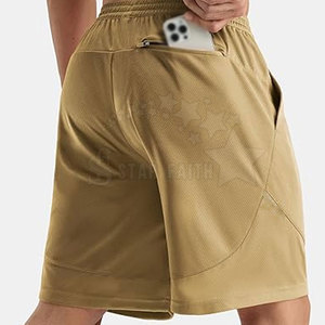 Pantalones Cortos de Malla Tejida a la Moda, Corte Moderno, Transpirables, Ecológicos, Cintura Media Elástica, Estilo Casual Urbano, Ropa de Verano - Product Image 2