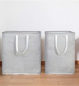 กล่องเก็บเสื้อผ้าแบบพับได้ทรงสี่เหลี่ยมทันสมัย ผ้าคุณภาพสูง ทนทาน ทำความสะอาดง่าย - Product Image 4