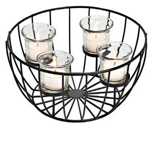 Portavelas de metal personalizable con color negro para decoración navideña y del hogar con tamaños de 10 pulgadas - Product Image 5