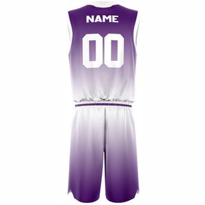 Dernier modèle de l'uniforme de basket-ball pour hommes, taille adulte, services OEM, uniforme de basket-ball personnalisé par sublimation imprimée - Product Image 3