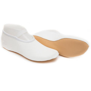 Precio al por mayor de lona suave plana mujeres niñas niños zapatos de baile de Ballet zapatos de baile de gimnasia de cuero para niñas niños gimnasia - Product Image 1