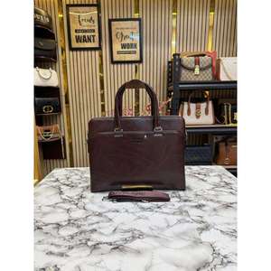 Stylish Luxury Fashion <b>Mens</b> Genuine Leather Messenger <b>Bag</b> with Logo <b>for</b> <b>Laptop</b> Office Travel & Daily Use - Product Image 1