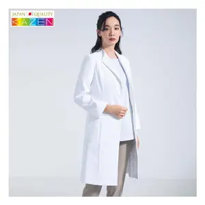 KZN 409 숙녀 의사 코트 소프트 의료 실험실 병원 화이트 유니폼
