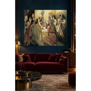 Impresión en Lienzo de la Última Cena de Jesús y los Apóstoles en la Mesa - Product Image 1