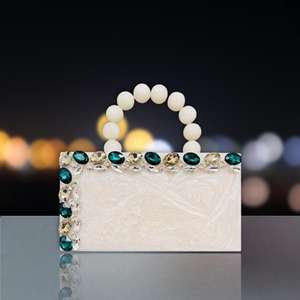 Pochette en résine de type personnalisé de couleur dorée artisanat indien à la mode pour les femmes - Product Image 6