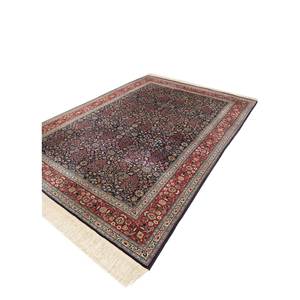 Alfombra de Lana Azul Aalam Anudada a Mano con Patrón Floral y Abstracto para Entrada del Hogar, Rectangular de 9x12 para Adolescentes - Paem-1292 - Product Image 2