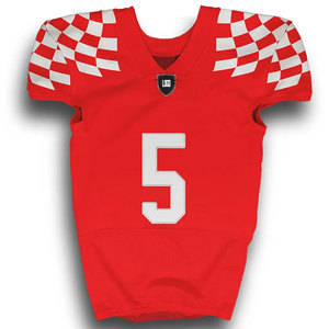 เสื้อฟุตบอลอเมริกันแบบยูนิเซ็กซ์สีเทาเย็บขอบแบบกำหนดเอง ผลิตด้วยเทคนิค Sublimation ผ้าโพลีเอสเตอร์ 100% ออกแบบเองได้ ระบายอากาศได้ดี เหมาะสำหรับเล่นกีฬา ขายส่ง - Product Image 5