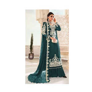 ชุดซอลวาร์สำหรับงานปาร์ตี้และงานปักเพชรสไตล์ปากีสถานทันสมัย - Product Image 1