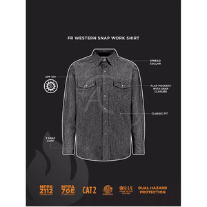 Best Quality <b>Jeans</b> <b>Work</b> Shirt Soft Nylon / Polyester Material <b>Jeans</b> <b>Work</b> Shirt For Workers - Product Image 5