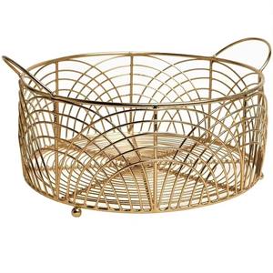 Panier de rangement pour fruits en métal arrondi pour cuisine domestique de style industriel paniers de rangement décoratifs à revêtement en poudre noire de haute capacité - Product Image 3