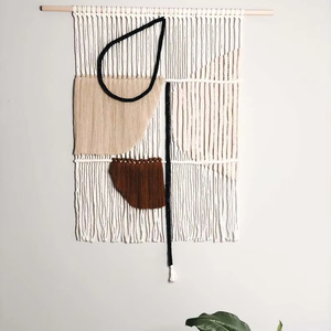 Directo de fábrica 100% algodón hecho a mano bohemio arte de la pared decoración macramé tapices - Product Image 3