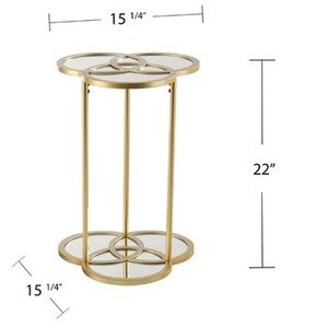Top qualité cercle verre rond Table basse cadre en métal maison et mariage décoratif meubles en acier inoxydable pour salon - Product Image 4