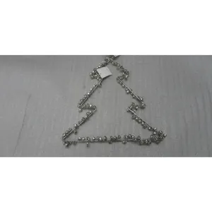 Eisendraht hängender Weihnachts baum mit Silber perlen Günstiger Preis hängender Baum Einfache und klassische Wand dekoration