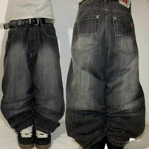 Pantalon <span class=keywords><strong>Cargo</strong></span> <span class=keywords><strong>Beige</strong></span> <span class=keywords><strong>Homme</strong></span> Style Baggy Droit avec Jambe Large Délavée Pantalon Vintage Hip Hop Streetwear Graffiti Imprimé - Product Image 3