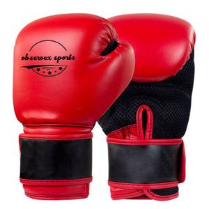 Custom Print Logo Cowhide Leather Boxing Gloves for Sanda Sparring Training with <b>Hand</b> <b>Grips</b> <b>Adjustable</b> Wrist Strap Lightweight - Product Image 6