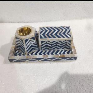 Juego de Quemadores de Incienso de Madera y Resina con Incrustaciones de Hueso Hechos a Mano de la Mejor Calidad con Caja y Bandeja - Duradero para Uso en Verano - Product Image 2