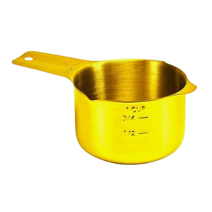 Juegos de tazas medidoras con acabado dorado Juego de tazas medidoras de té y café de acero inoxidable de alta calidad - Product Image 1