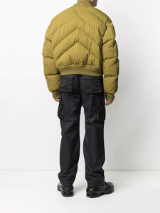 OEM Veste courte personnalisée de haute qualité pour hommes grande taille Bomber d'hiver en tissu en toile avec rembourrage en duvet d'oie - Product Image 4