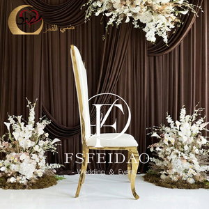 Chaise Trône Moderne à Dossier Haut en Acier Inoxydable et Velours, Robuste et Économique, Idéale pour Restaurants, Mariages, Banquets et Hôtels - Product Image 4
