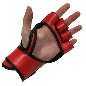 Los guantes profesionales de cuero puro MMA con logotipo personalizado Guantes de entrenamiento MMA de marca para jóvenes - Product Image 4