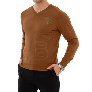 Camiseta de Manga Larga con Cuello en V para Hombre, Informal, de Algodón Suave y Cómodo - Product Image 4