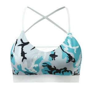 Soutien-gorge de sport personnalisé pour femme, doux, pour l'entraînement toute la journée, dos à bretelles, lingerie de yoga, logo imprimé par transfert thermique sur le devant, léger et respirant - Product Image 2