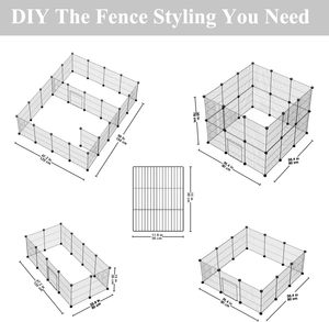 รั้วโลหะ THDGC-0048แบบพกพาสำหรับกลางแจ้งอเมริกันรั้วสุนัขแบบพับได้กันสนิมเสริมสร้างความแข็งแรงให้กับสุนัข - Product Image 4