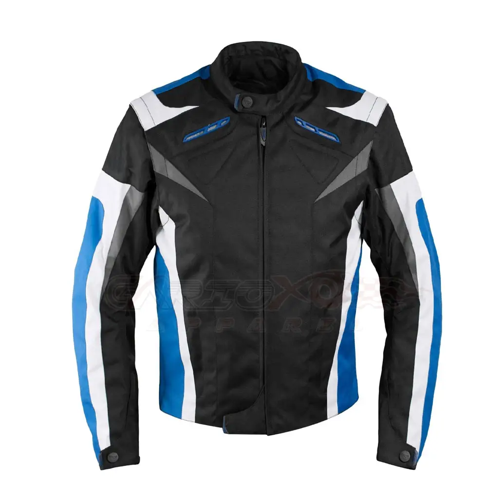 Personalizado impermeable de protección de los hombres Auto Racing motocicleta a prueba de viento textil Cordura chaqueta de moto