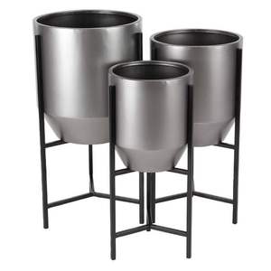 ENSEMBLE DE 3 jardinière avec support maison hôtel jardin décoration métal fer jardinière Pot avec finition de haute qualité dernière conception à la mode - Product Image 1