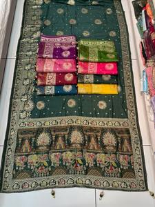 ชุดส่าหรีวิสคอลแห้งเร็วสำหรับผู้หญิงคอลเลคชั่นพิเศษสำหรับเทศกาลฤดูหนาวฤดูร้อนปาร์ตี้ทุกวันปากีสถานอินเดีย - Product Image 4