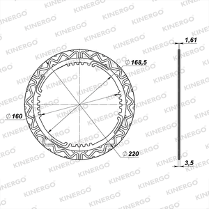 แผ่นแรงเสียดทาน FGM01F1สำหรับมอเตอร์ทั่วไป6L45 (310มม.) - Product Image 2