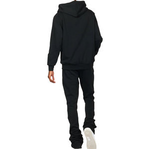 Ensemble survêtement décontracté pour femmes noires, sweat-shirt et pantalon de survêtement d'hiver, streetwear, imprimé à l'acide, éclaboussures de peinture, tenue en deux pièces - Product Image 6