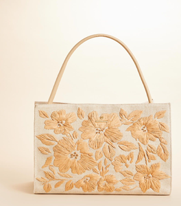 Sac fourre-tout en paille ou en raphia tissé avec une silhouette évasée, avec des tissages verticaux et des lanières en cuir durables à la vente en gros - Product Image 4