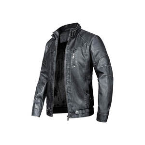 Veste en cuir personnalisée de haute qualité Veste en cuir PU mince pour moto Vêtements d'hiver en tissu de style travail - Product Image 6