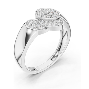 Bague élégante à trois pierres en diamant de laboratoire pour femmes, 0,341 CT VVS-VS EF Diamants de laboratoire, or 18 carats, 14 carats, 10 carats et argent 925 - Product Image 5