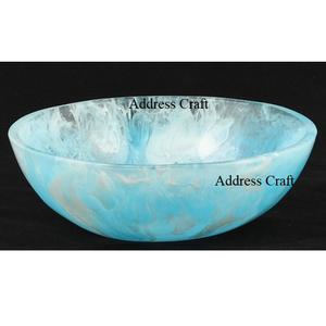 Bols à salade en résine de style vintage personnalisé nouvellement conçus bols en résine tourbillonnants uniques plats assiettes décor de table de maison hôtel restaurant - Product Image 1