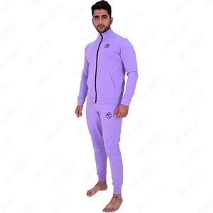 Survêtement pour hommes Survêtement à fermeture éclair Survêtement en polaire 100% coton Poches contrastées avec panneaux - Product Image 5