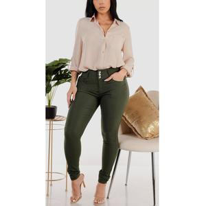 Pantalones estampados de algodón puro 100% de diseñador de calidad de exportación para mujer, pantalones ajustados de verano con estampado de estilo BD chino - Product Image 2