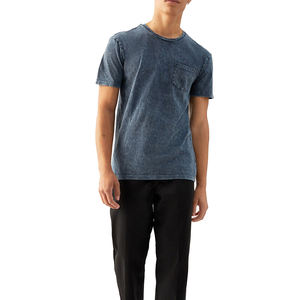 Camisetas de Verano Transpirables para Hombre, Nueva Colección 2024, Corte Regular, con un Bolsillo, Opción de Talla Grande, Diseño Liso con Letras Tejidas, 100% Algodón - Product Image 1