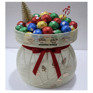 Tazón de chocolate de acero inoxidable con plato plateado Tazón dulce de diseñador Tamaño personalizado Nuevo tazón de chocolate elegante - Product Image 5