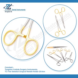 Soporte de aguja TC para cirugía oral, fórceps suecos finos de 20cm, patrón sueco fino con carburo de tungsteno de acero inoxidable - Product Image 4
