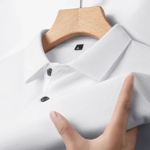 เสื้อโปโลผ้าฝ้าย100% ผู้ชาย20สี-เสื้อยืดระบายอากาศลำลองฤดูร้อนเหมาะสำหรับการเล่นกอล์ฟและกีฬาธุรกิจสบายๆเหมือนผ้าไหม - Product Image 5