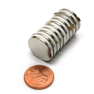 Großhandel individueller N52 Neodymium-Magnet starke magnetische Kraft-Scheibe runder dünner Magnet mit selbstklebendem Aufkleber - Product Image 2