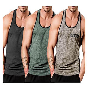 Men's Comfortable Lightweight Quick Dry Sleeveless <b>Muscle</b> Tank Gym Singlet Stringer <b>Vest</b> for Training Fitness Running Size XL - Product Image 2