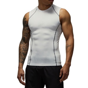New Fitness Tank Top Men's Compression Breathable Material 90% Spandex 10% Nylon High Stretchy Anti-Shrink Sleeveless <b>Stringer</b> - Product Image 2