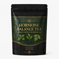 Thé pour l'équilibre hormonal pour femmes, marque privée, OEM ODM, mélange de thé aromatisé aux herbes avec feuille de framboisier rouge