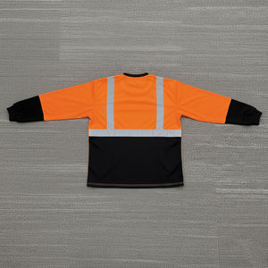 เสื้อแจ็คเก็ตทำงานแบบสะท้อนแสงสำหรับผู้ชาย เสื้อผ้าเซฟตี้แบบยูนิเซ็กซ์ มองเห็นได้ชัดเจน ผลิตจากโพลีเอสเตอร์ 100% - Product Image 4