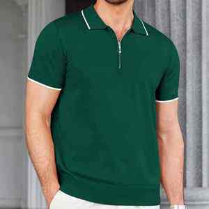 Colección Verano 2025 para Hombre, Camisas Formales de Lona 100% Algodón con Cuello de Cremallera, Secado Rápido, Ropa Urbana, Stock al por Mayor - Product Image 5