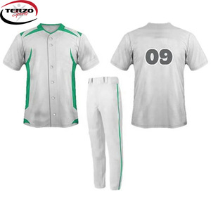 Vente en gros de maillot d'entraînement de baseball boutonné pour hommes maillot de softball sublimé avec logo personnalisé uniforme pour adulte ensemble complet d'uniformes - Product Image 6