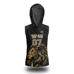 W4G Compression à capuche 7on7 drapeau personnalisé maillots de football ensemble de shorts transfert de chaleur imprimé respirant grande taille uniformes d'équipe 7v7 - Product Image 1